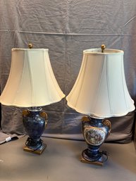 2 Antique Porcelain Lamps
