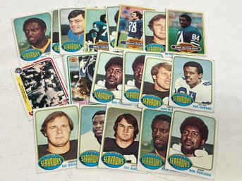 Collection Of Vintage Seattle Seahawks Football Cards