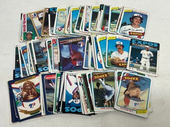 Collection Of Vintage Montreal Expos Baseball Cards