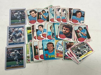 Collection Of Vintage Detroit Lions Football Cards
