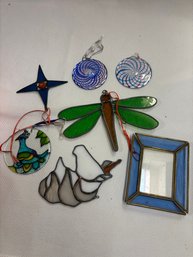 Box Of Original Handmade Stained Glass Ornaments