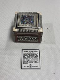 Yankee Ingenuity Mother Of Pearl Inlaid Jewelry Box