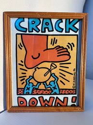 Small Keith Haring Crack Down! Lithograph