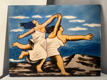 Women At Beach By Picasso Tile Art