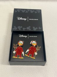 BaubleBar X Disney Donald Duck Devil Halloween Costume Earrings Box