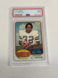 1976 Topps OJ Simpson Football Card (PSA 2)