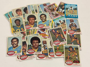 Collection Of Vintage Los Angeles Rams Football Cards
