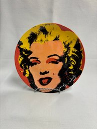 1998 Andy Warhol Marilyn Monroe Plate From Block With Stand