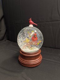 Cardinal And Chickadee Water Globe
