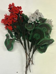 Homemade Beaded Flowers