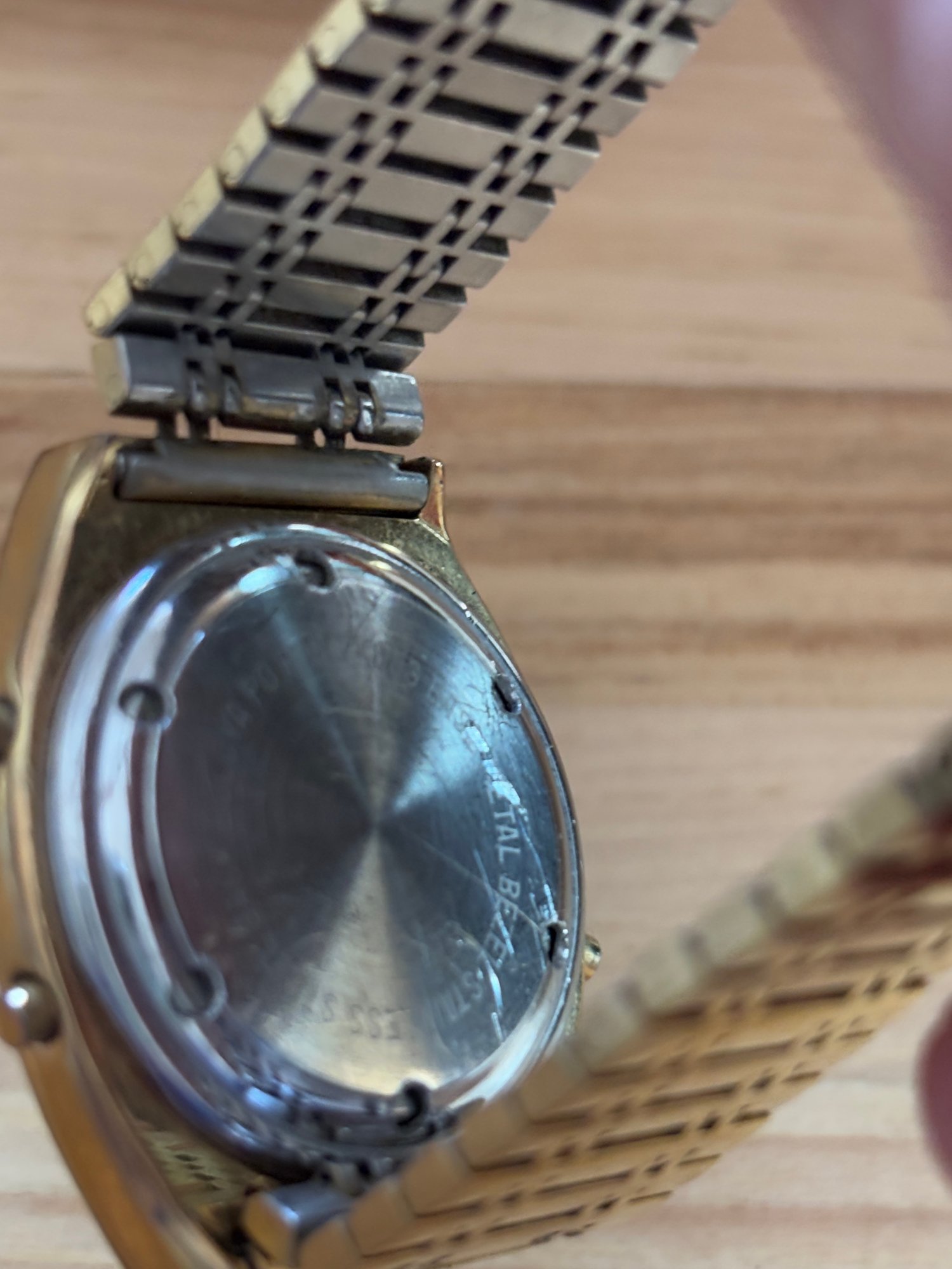 Bulova Quartz Digital LCD Multi-Function Watch Dual Time Alarm