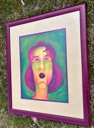 Woman's Face Print - Signed Mary Wyatt 2001