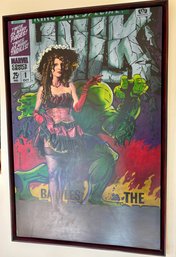 Pretty Lady And The Hulk -  Original Oil On Board, No COA