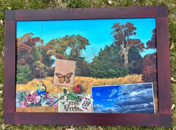 Jeff Dodd -  Butterfly Landscape Original Oil On Board, No COA