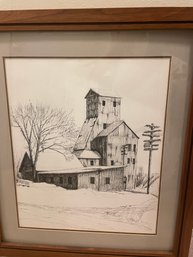Pen & Ink 'Champion Mine' SIgned M. DePaydt 1984