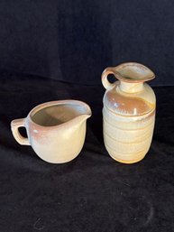 Frankoma 6.5' And 4' Jug And Creamer - Set Of 2