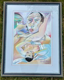 Original Pastel By Jay Paul Apodaca Signed & Dated 10/11/95