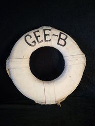 Vintage Gee-B Life Preserver Wall Decoration