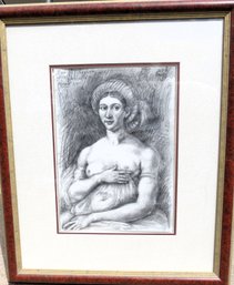 Nude Drawing By Mario Miguel Echevarria