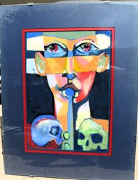 Woman Playing An Instrument By Jay Paul Apodaca Painting