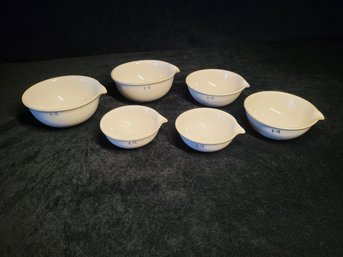 Coors Ceramic Evaporating Dishes - Set Of 6