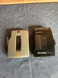 Sony Walkman And GE Cassette Recorder