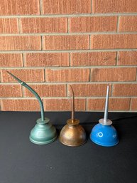 Three Vintage Oil Cans