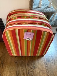 008 - Set Of Striped Seat Cushions