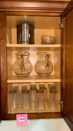 010 - Assorted Glass Vases And Bottles
