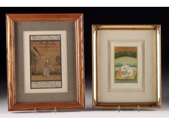 Indian-Style Gouache Miniature Paintings - Pair In Frames