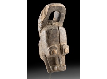 Baule-Style Carved Wood Miniature Bush Cow Mask