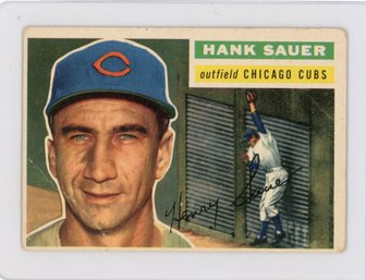1956 Topps Hank Sauer : Gray Back #41b