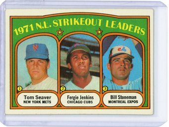 1972 Topps 1971 N.L. Strikeout Leaders (Tom Seaver / Fergie Jenkins / Bill Stoneman) #95