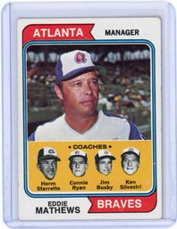 1974 Topps Braves - Eddie Mathews