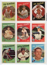 1959 Topps Baseball Card Lot - W/ Shantz & Siebern