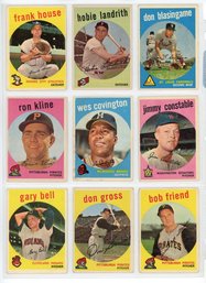 1959 Topps Baseball Card Lot - W/ Pirates & Covington