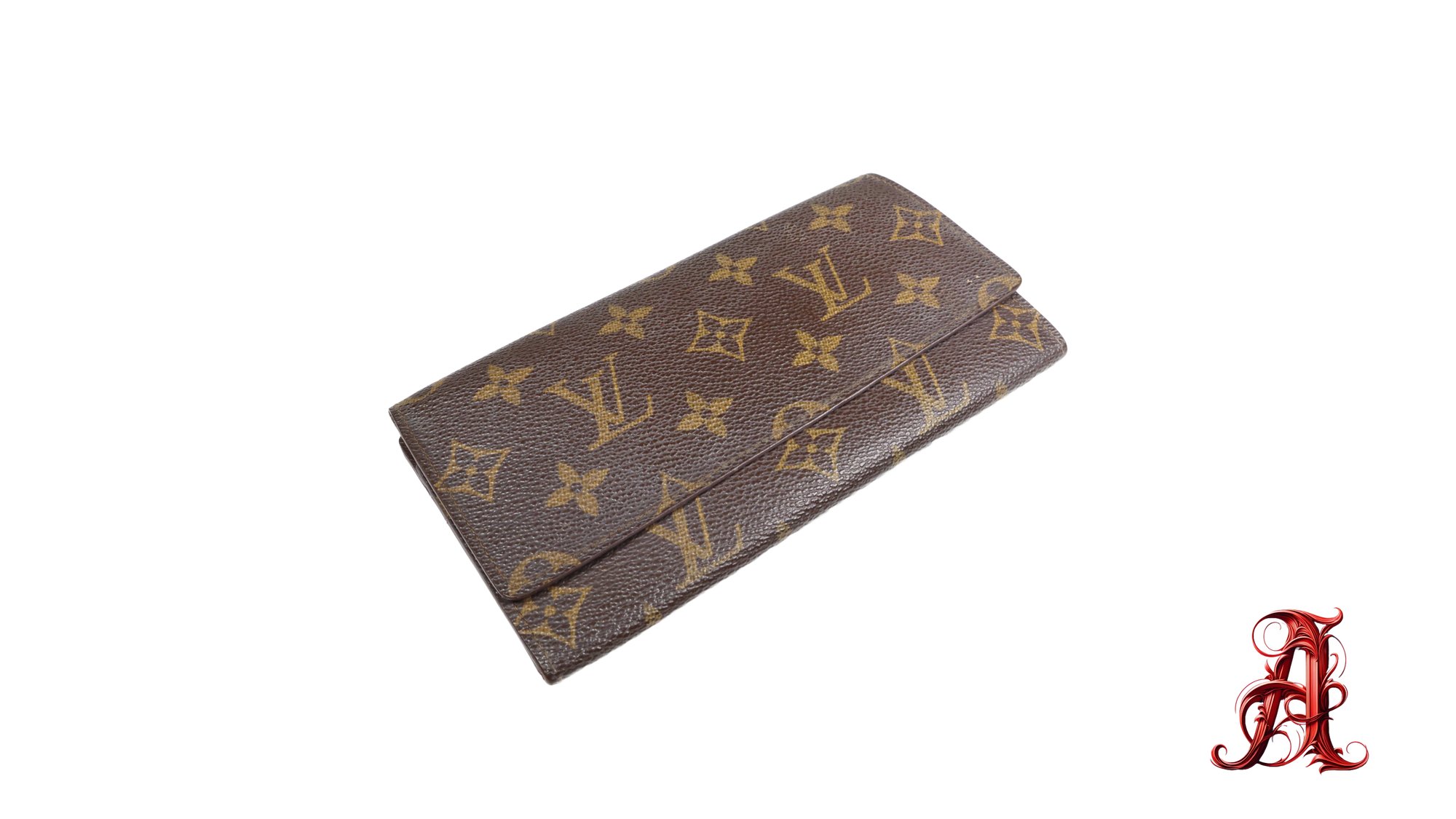 Louis Vuitton Monogram Porte Yen Long Wallet Brown Authentic LV 