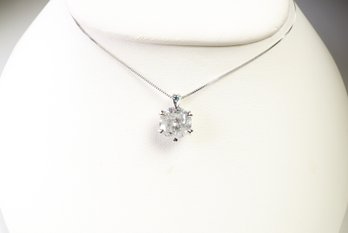 Platinum, Natural Diamond & Blue Diamond Pendant Necklace 1.005ctw, Gemstone Jewelry Diamonds