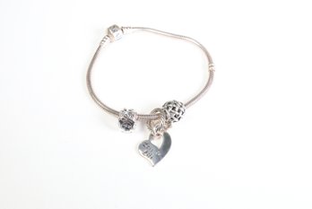 Pandora Bracelet Sterling Silver 925 3 Charms