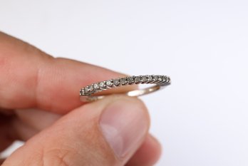 Diamond Sterling Silver Ring Band