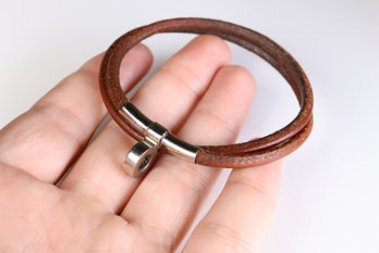 Hermes Kite Double Tour Wrap Bracelet Palladium