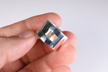 GUCCI UNISEX RING 925 STERLING SILVER G LOGO MADE IN ITALY SIGNATURE AUTHENTIC