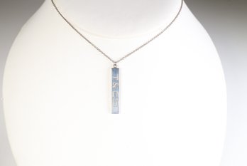 Tiffany & Co. Bar Plate Sterling Silver 925 Necklace Pendant Designer Jewelry