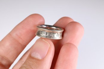 TIFFANY & CO Ring STERLING SILVER .925 JEWELRY Curved 1837 T&CO