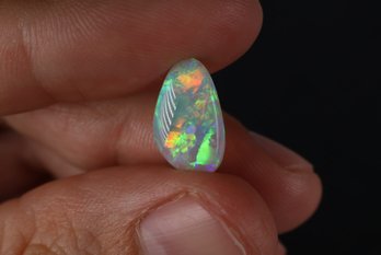 Australian Crystal Opal 3.15ct 14 X 8.25 X 4mm Gemstone Jewelry