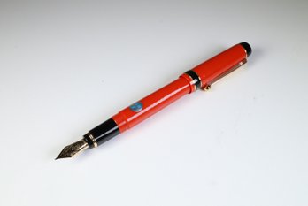Pilot Lucina Orange Fountain Pen F Nib Vintage Rare Color
