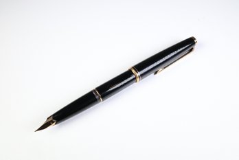 Montblanc 14K 585 Black Fountain Pen Made In Germany Gold Trim