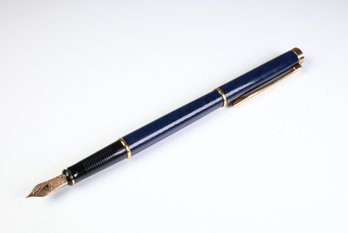 1995 Pelikan Fountain Pen New Classic P381 In Cirago Blue With Wide 585 Nib