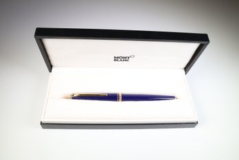 394 Fountain Pen Montblanc Noblesse Oblige 14K 585 Navy Gold Writing Instrument With Case