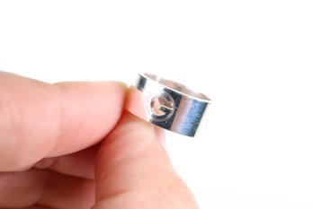 GUCCI CUT-OUT G SIGNATURE BAND RING STERLING SILVER 925